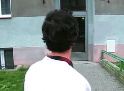 CH 422, Camera guy pays a young guy in white "bulls#it" top to suck and be fucked