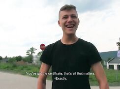 CH 429, Camera guy pays a young guy in plain black T to suck and be fucked