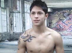 Straight boy first time on cam