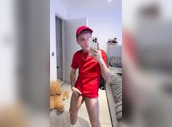 cute blonde callum selfie showing his big cock
