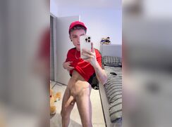 cute blonde callum selfie showing his big cock
