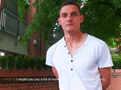CH 436, Camera guy pays a young guy in white T to suck and be fucked