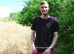 CH 454, Camera guy pays a young guy in purple T and orange shorts to suck and be fuck