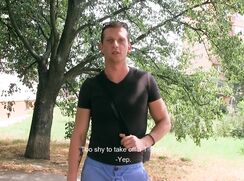 CH 456, Camera guy pays a young guy in grey T and blue shorts to suck and be fucked