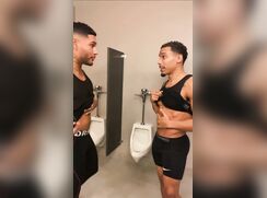Str8 & gay friend compare cocks
