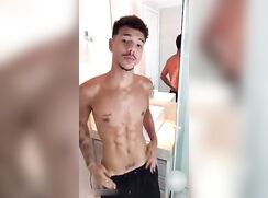 Dude is always horny before a shower
