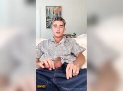 College boy chatting and watching porn