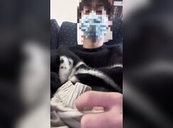 Asian Jerk Off at the Train
