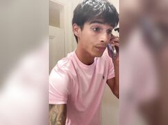 Cute guy pretending