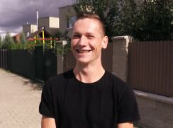 CH 477, Camera guy pays a young guy in a black T to suck and be fucked