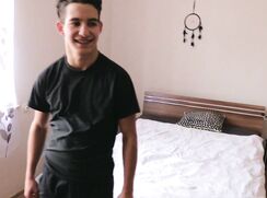 CH 491, Camera guy pays a young guy in a grey hoodie under a black jacket to suck and