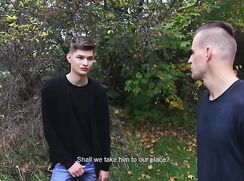 czech hunter two guys in park