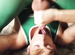Selfsucking Wrestler Cums In His Own Mouth