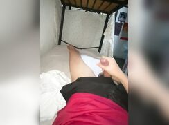 Uncut Asian Teen Bunkbed Jerk Off