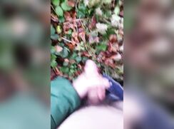 AHV - Risky masturbation in public forrest