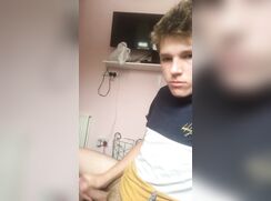 AHV - Teen wank and cum after work