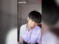 cute viet twink eats his cum