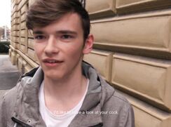 CH 495, Camera guy pays a young guy in grey hooded coat to suck and be fucked