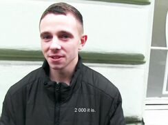 CH 503, Camera guy pays a young guy in black jacket to suck and be fucked