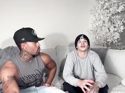 Black man sucking an amateur twink