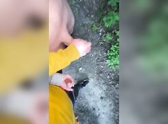 Jerking Each Other Off On Hike