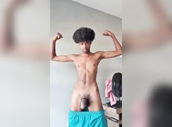 Cute skinny Black guy posing