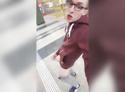 Cuming somewhere in public