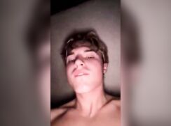 cute hot blonde huge abs cumshot