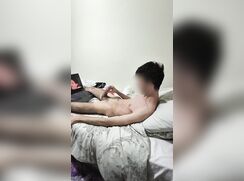 Cum while watching porn