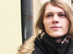 CH 520, Camera guy pays a young guy in black fur hooded jacket to suck and be fucked