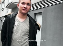 CH 522, Camera guy pays a young guy in black hooded coat to suck and be fucked
