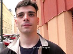 CH 530, Camera guy pays a young guy in black jacket with cream inside to suck and be