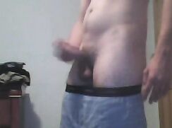Teen Strip tease and jerk