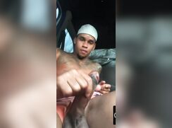 Beautiful Brazilian black boy cums