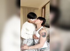 Asian twunks hard fuck bareback sex