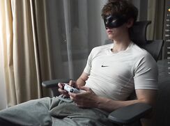 Masked Guy Jerking-off and Cumming While Enjoying Sex Toys
