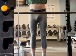 Filming Himself With Boner In Skintight Gymwear