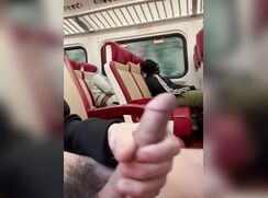 Exhibitionist Jerks & Cums On Busy Train