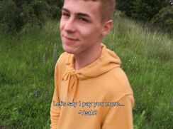CH 538, Camera guy pays a young guy in bright yellow hoodie to suck and be fucked