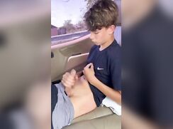 18yo cums in car