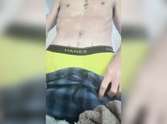Slim Twink Strips and shown nice cock and big balls
