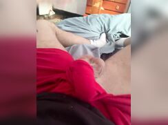 Shaved Young Twink Beats His Big Sack