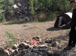 CH 563, Camera guy pays a young guy cooking sausages in a black T to suck and be fuck