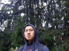 CH 564, Camera guy pays a young guy in a GB flagged hoodie in the rain to suck and be