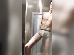 Dutch twink Tommy strips and jerks off (no cum)