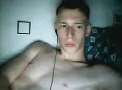 Webcam hot blonde boy jerking on cam