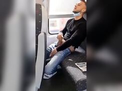 Exhibitionist Nearly Caught Jerking On Train