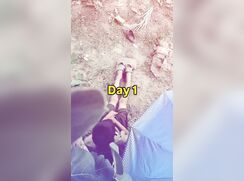 Guy caught jerking on first day of camp. NO CUM