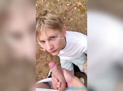 Viktor's Gay Debut, Sucking Two Cocks In The Woods