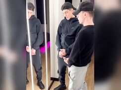Two Young Boys Jack Off Together in Mirror